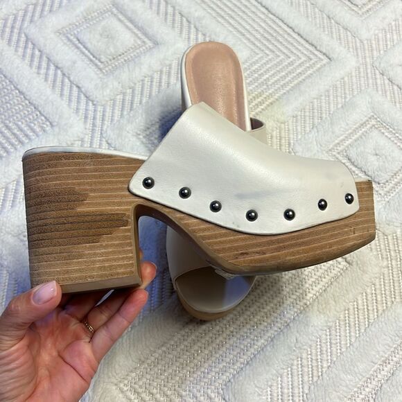 ShuShop Shoes - SHU SHOP - Gina Open Toe Clog Wedge Heel